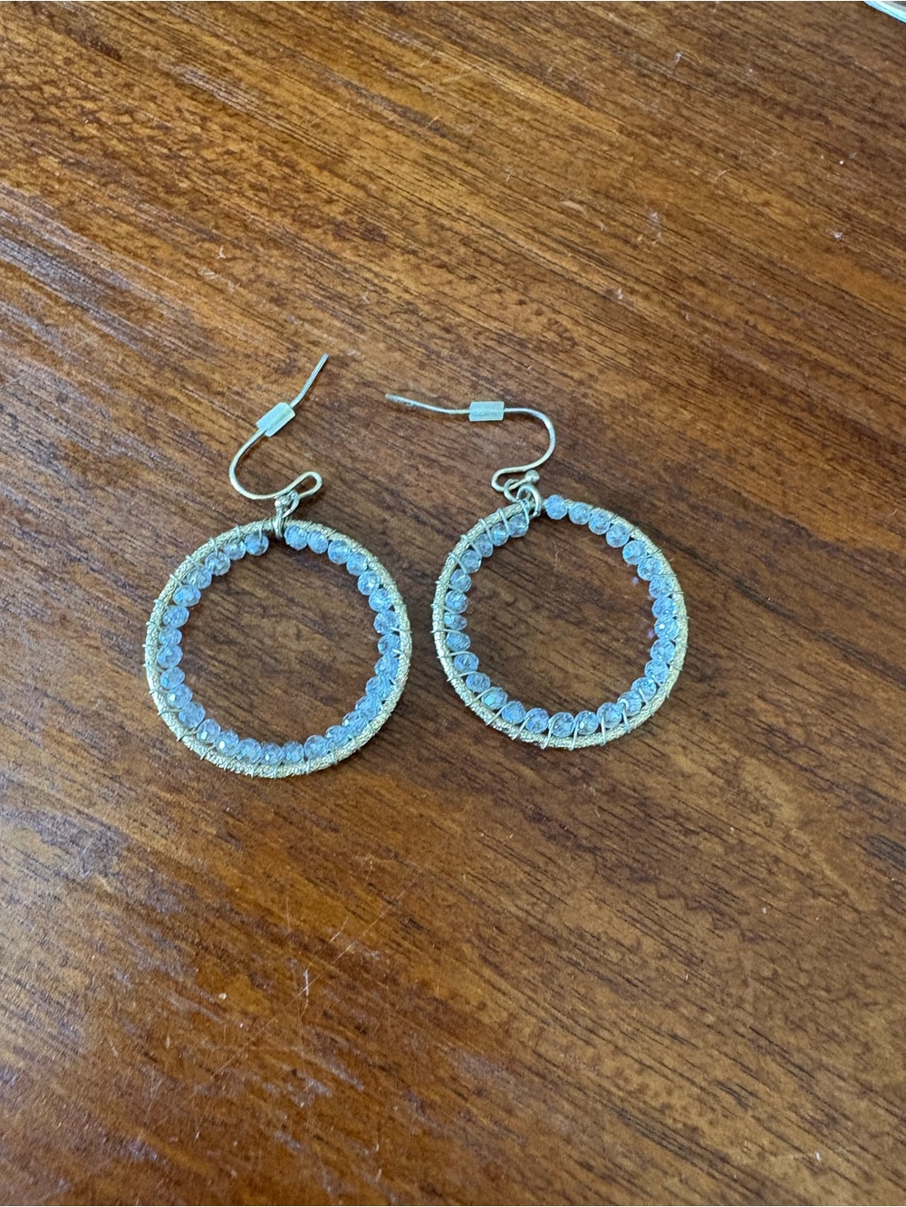 Silver-Tone Crystal Hoop Earrings - Women Jewelry